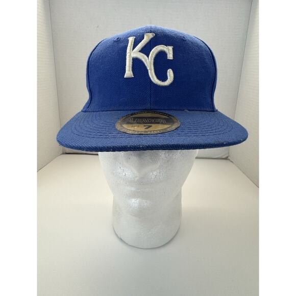 Kansas City Royals KC MLB Blue Hat Cap Fitted Size 7‎ Vintage Leader Headwear - Picture 2 of 7